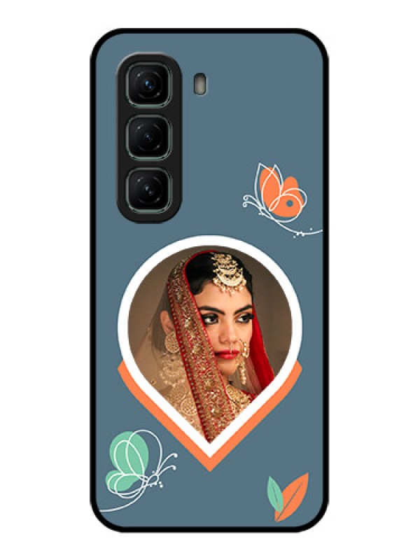 Custom Infinix Hot 50 5G Custom Glass Phone CaseDroplet Butterflies Design