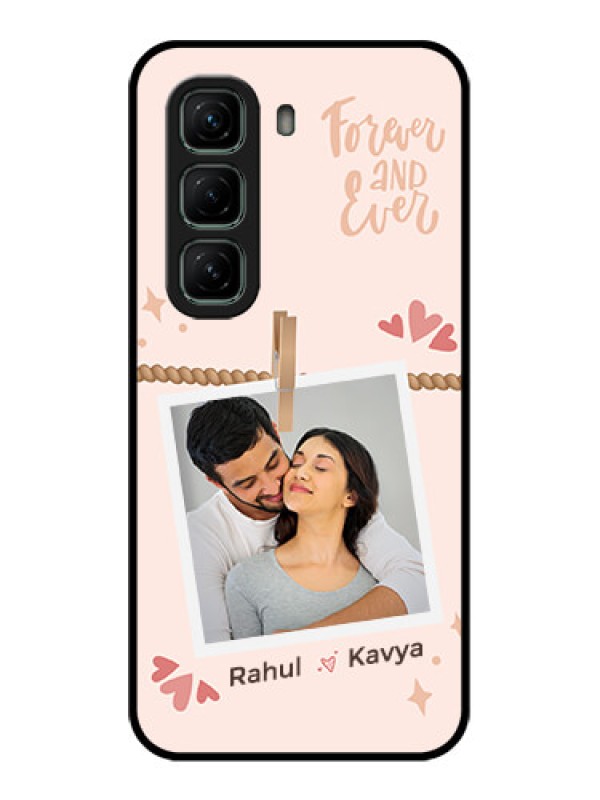 Custom Infinix Hot 50 5G Custom Glass Phone CaseForever And Ever Love Design