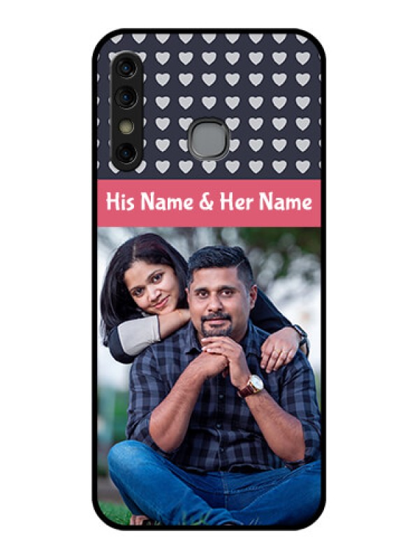 Custom Infinix Hot 8 Custom Glass Phone Case - Love Symbols Design