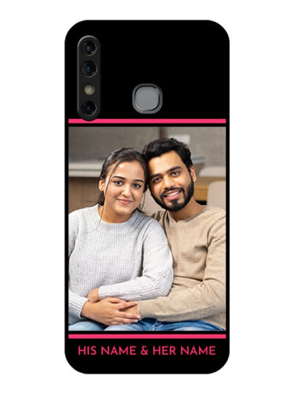 Custom Infinix Hot 8 Custom Glass Phone Case - With Add Text Design