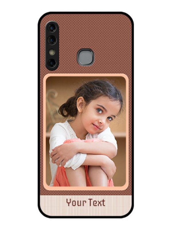 Custom Infinix Hot 8 Custom Glass Phone Case - Simple Pic Upload Design