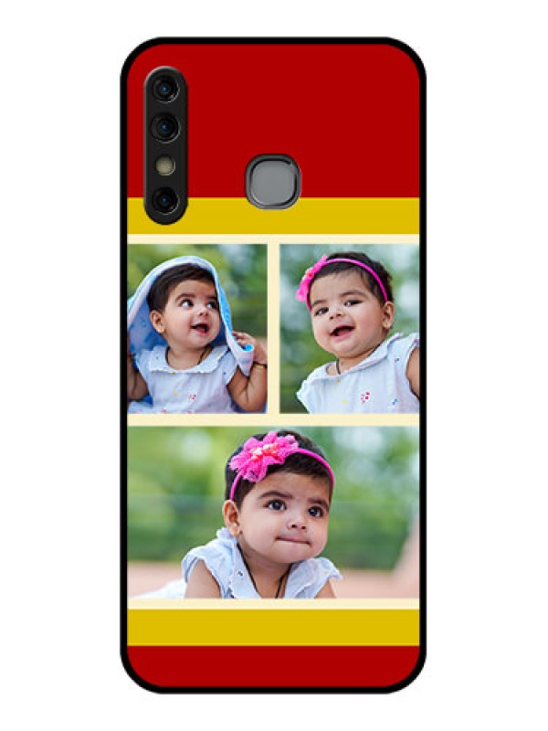 Custom Infinix Hot 8 Custom Glass Phone Case - Multiple Pic Upload Design