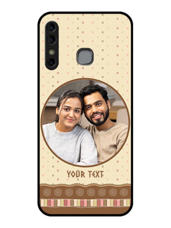 Custom Infinix Hot 8 Custom Glass Phone Case - Brown Dotted Mobile Case Design