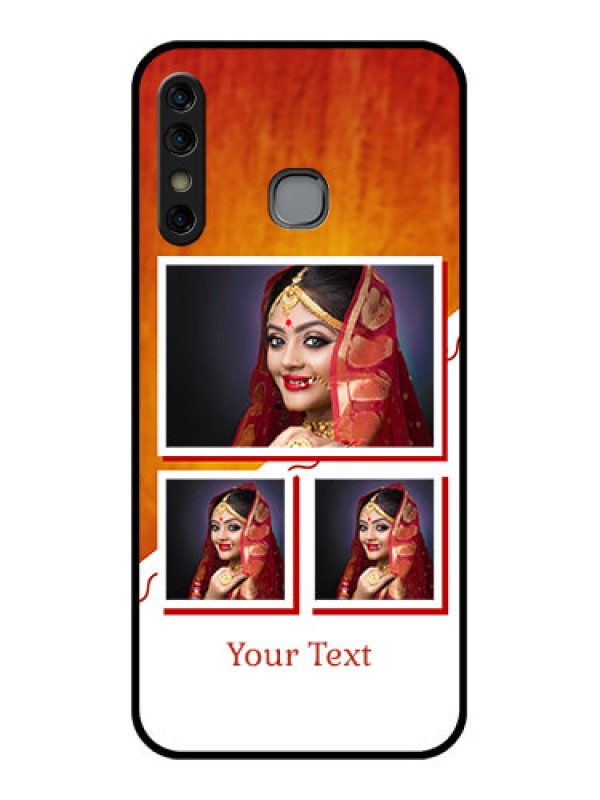 Custom Infinix Hot 8 Custom Glass Phone Case - Wedding Memories Design