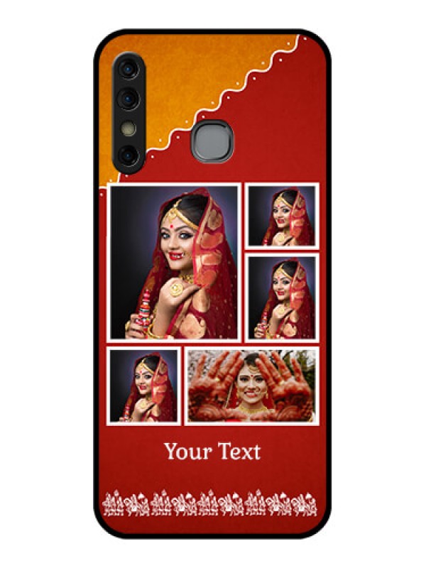Custom Infinix Hot 8 Custom Glass Phone Case - Wedding Pic Upload Design