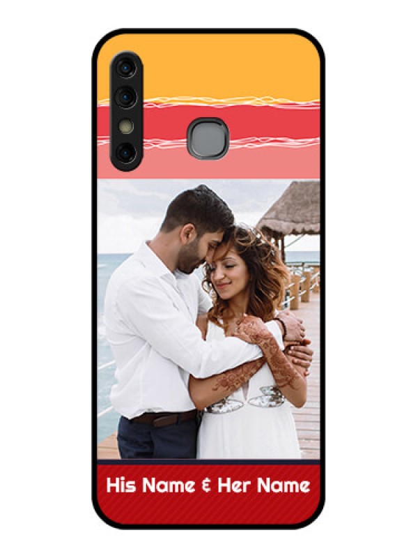 Custom Infinix Hot 8 Custom Glass Phone Case - Colorful Case Design