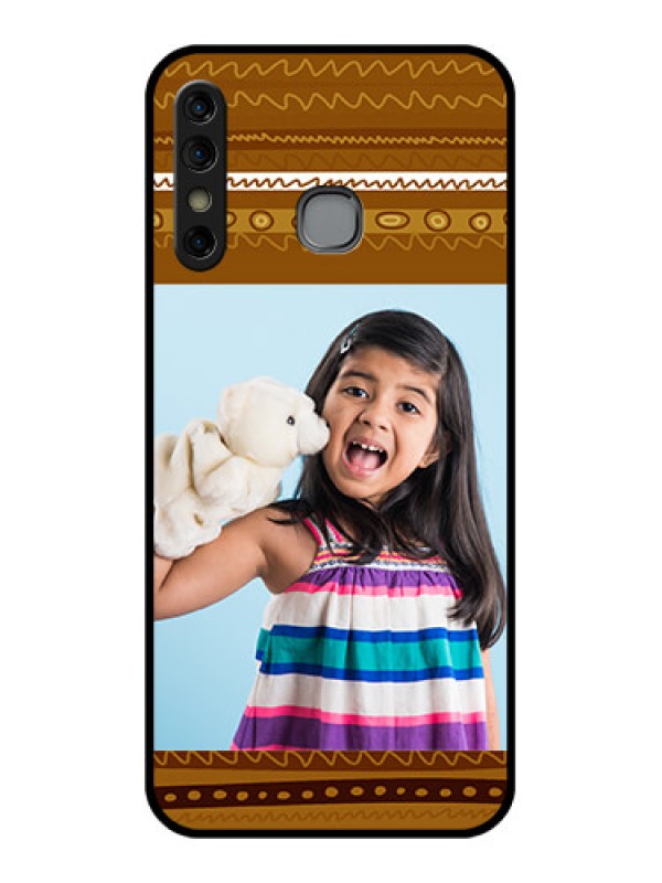 Custom Infinix Hot 8 Custom Glass Phone Case - Friends Picture Upload Design