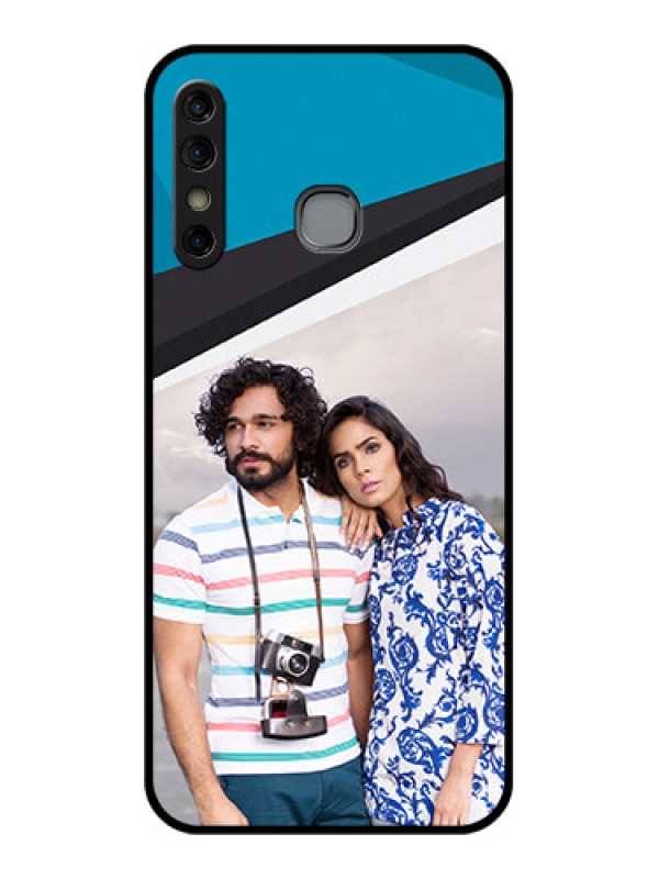 Custom Infinix Hot 8 Custom Glass Phone Case - Simple Pattern Photo Upload Design