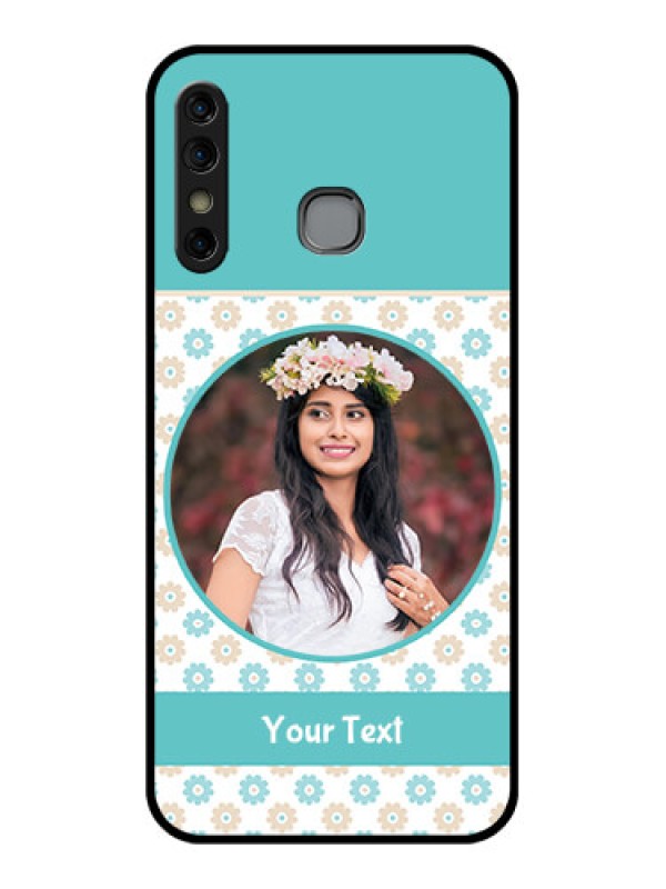 Custom Infinix Hot 8 Custom Glass Phone Case - Beautiful Flowers Design