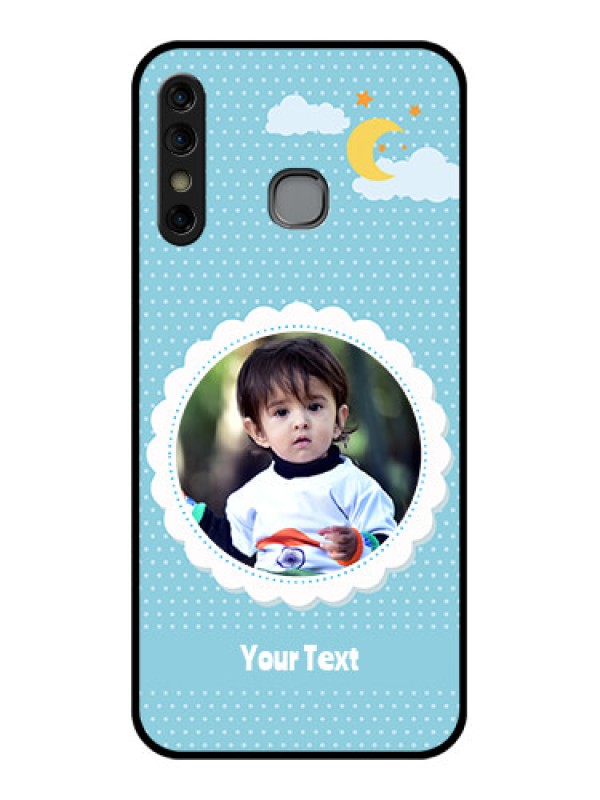 Custom Infinix Hot 8 Custom Glass Phone Case - Violet Pattern Design