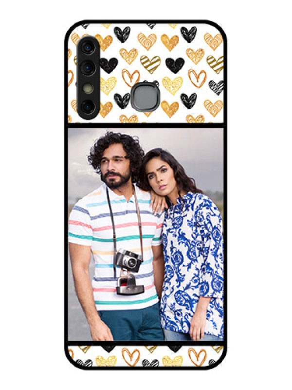 Custom Infinix Hot 8 Custom Glass Phone Case - Love Symbol Design