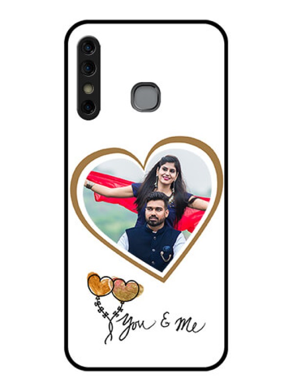 Custom Infinix Hot 8 Custom Glass Phone Case - You & Me Design
