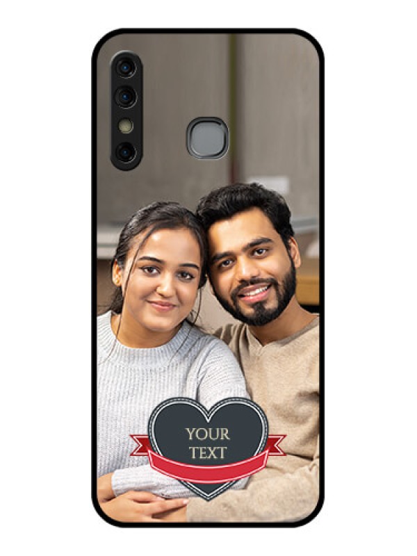 Custom Infinix Hot 8 Custom Glass Phone Case - Just Married Couple Design
