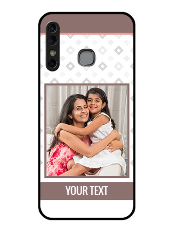 Custom Infinix Hot 8 Custom Glass Phone Case - Simple Diamond Design