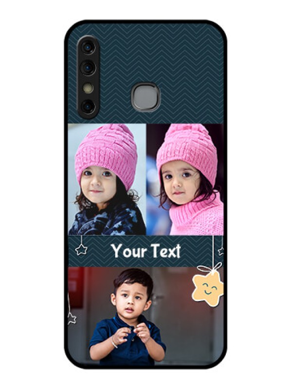 Custom Infinix Hot 8 Custom Glass Phone Case - Hanging Stars Design