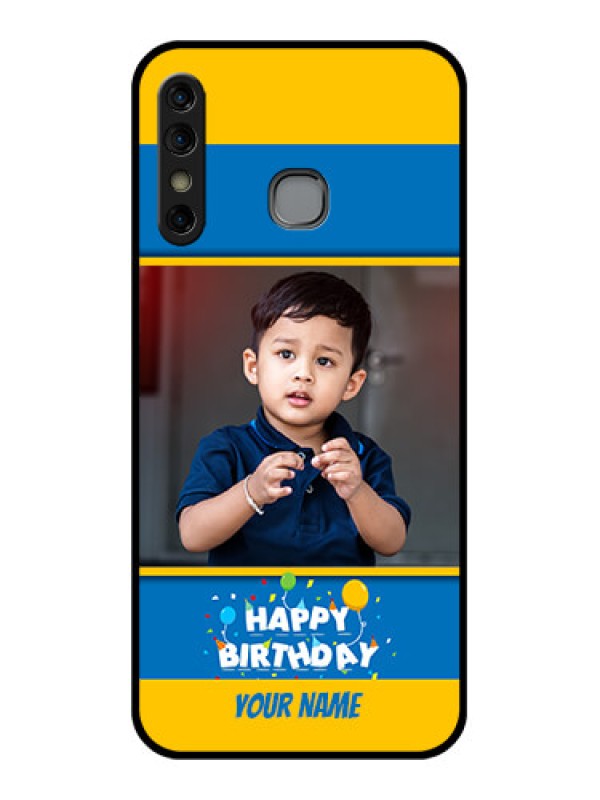 Custom Infinix Hot 8 Custom Glass Phone Case - Birthday Wishes Design