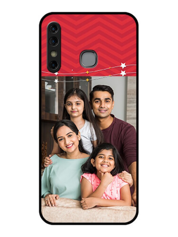 Custom Infinix Hot 8 Custom Glass Phone Case - Happy Family Design