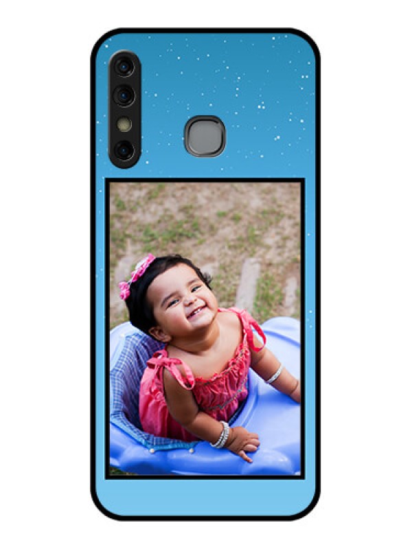 Custom Infinix Hot 8 Custom Glass Phone Case - Wave Pattern Colorful Design