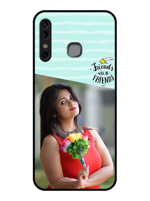 Custom Infinix Hot 8 Custom Glass Phone Case - Friends Picture Icon Design