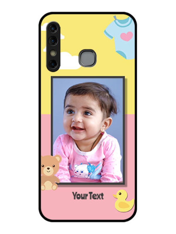 Custom Infinix Hot 8 Custom Glass Phone Case - Kids 2 Color Design