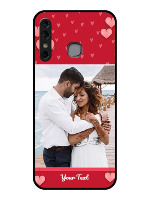 Custom Infinix Hot 8 Custom Glass Phone Case - Valentines Day Design