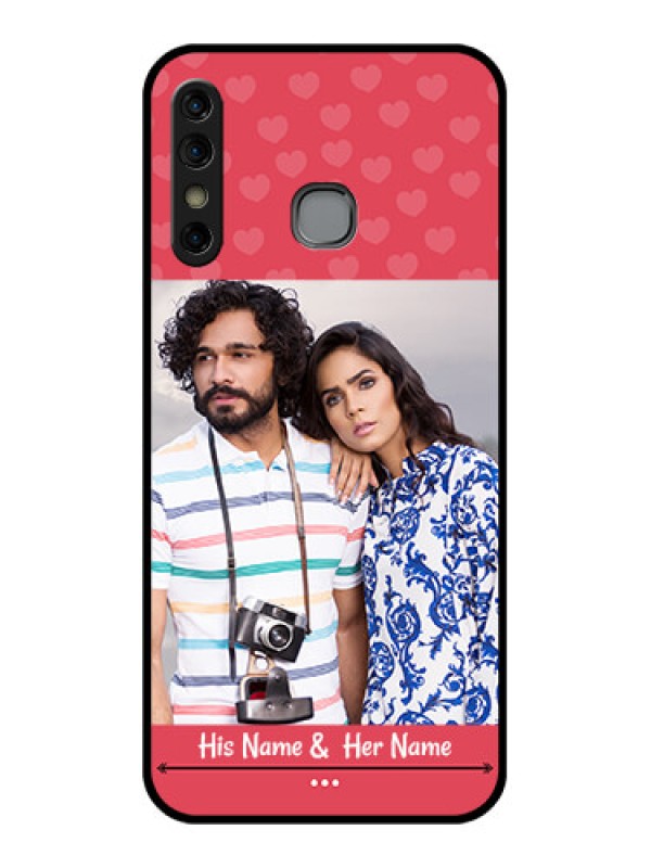 Custom Infinix Hot 8 Custom Glass Phone Case - Simple Love Design