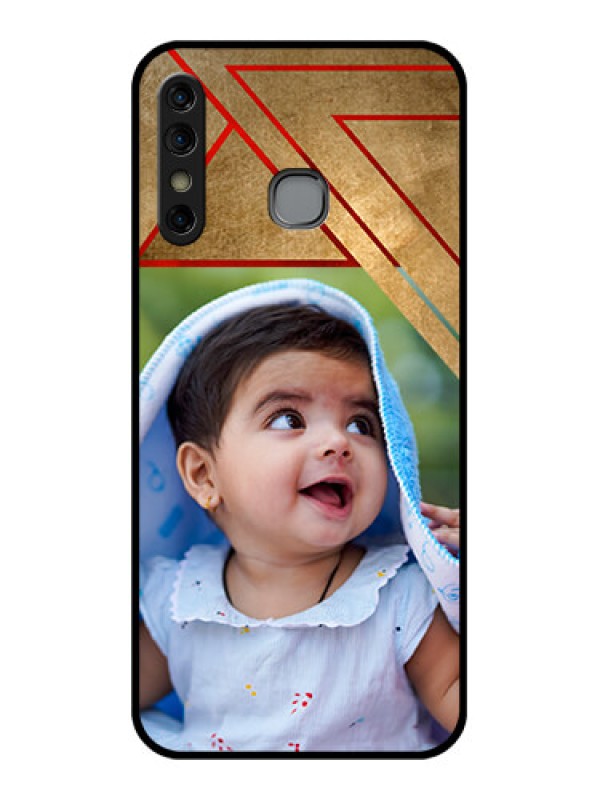 Custom Infinix Hot 8 Custom Glass Phone Case - Gradient Abstract Texture Design