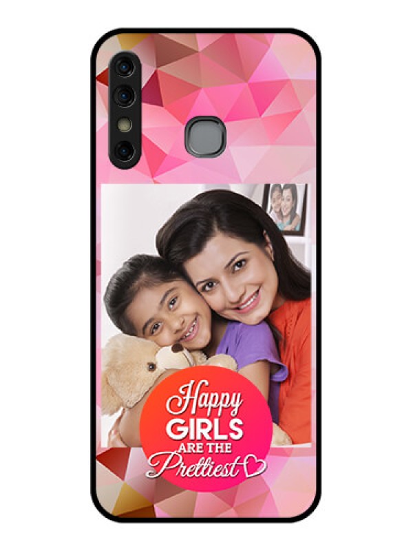 Custom Infinix Hot 8 Custom Glass Phone Case - Abstract Triangle Design