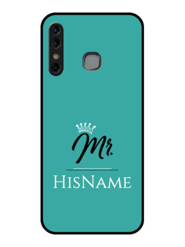Custom Infinix Hot 8 Custom Glass Phone Case - Mr With Name Design