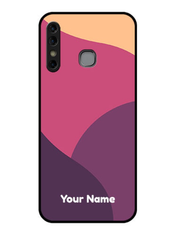 Custom Infinix Hot 8 Custom Glass Phone Case - Mixed Multi - Colour Abstract Art Design