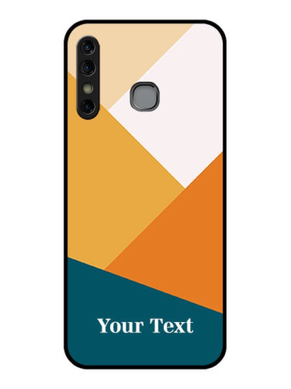 Custom Infinix Hot 8 Custom Glass Phone Case - Stacked Multi - Colour Design