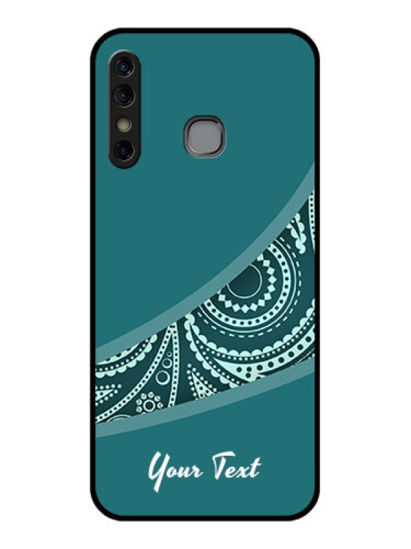 Custom Infinix Hot 8 Custom Glass Phone Case - Semi Visible Floral Design