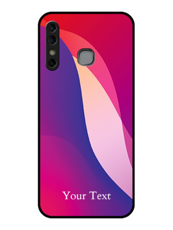 Custom Infinix Hot 8 Custom Glass Phone Case - Digital Abstract Overlap Design