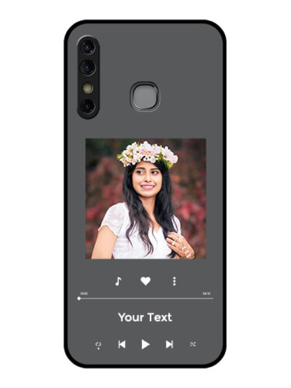 Custom Infinix Hot 8 Custom Glass Phone Case - Play The Music Design