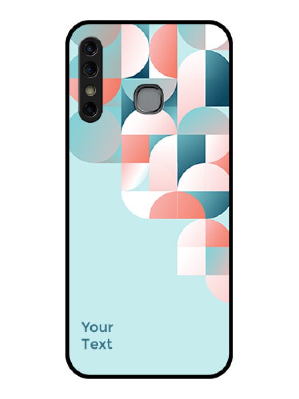 Custom Infinix Hot 8 Custom Glass Phone Case - Stylish Semi - Circle Pattern Design