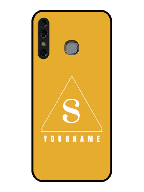 Custom Infinix Hot 8 Custom Glass Phone Case - Simple Triangle Design
