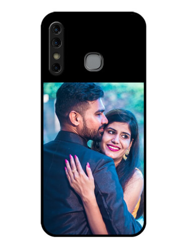 Custom Infinix Hot 8 Custom Glass Phone Case - Upload Full Picture With Custom Color Design