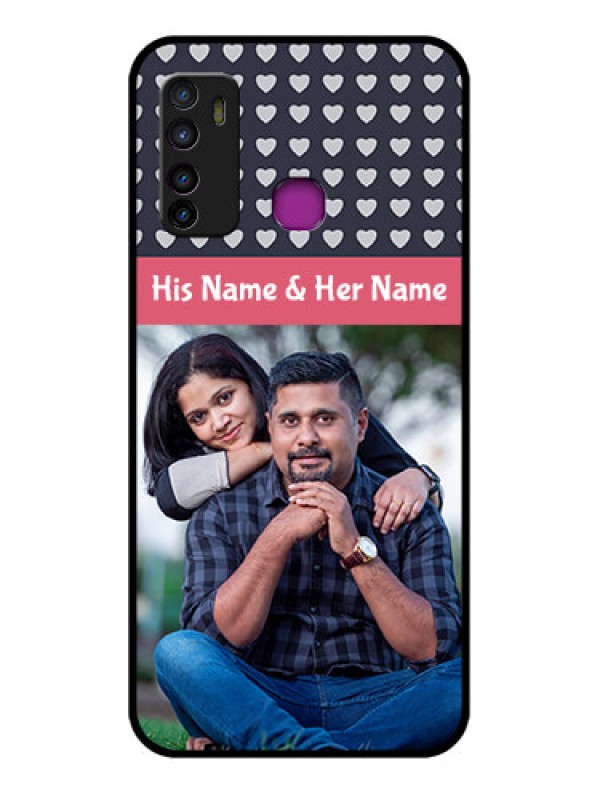 Custom Infinix Hot 9 Custom Glass Phone Case - Love Symbols Design