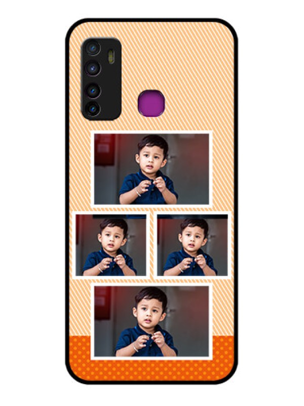 Custom Infinix Hot 9 Custom Glass Phone Case - Bulk Photos Upload Design