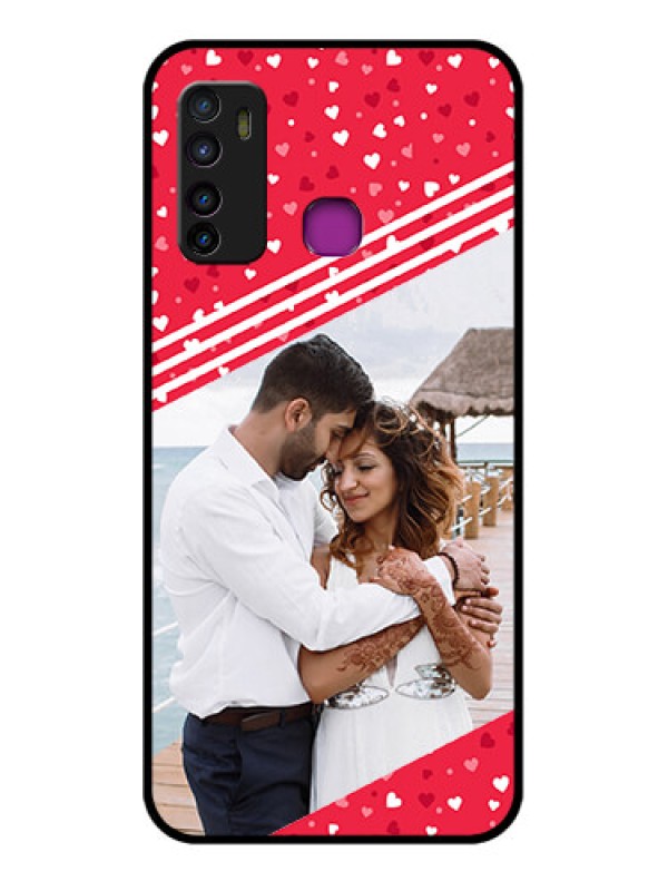 Custom Infinix Hot 9 Custom Glass Phone Case - Valentines Gift Design