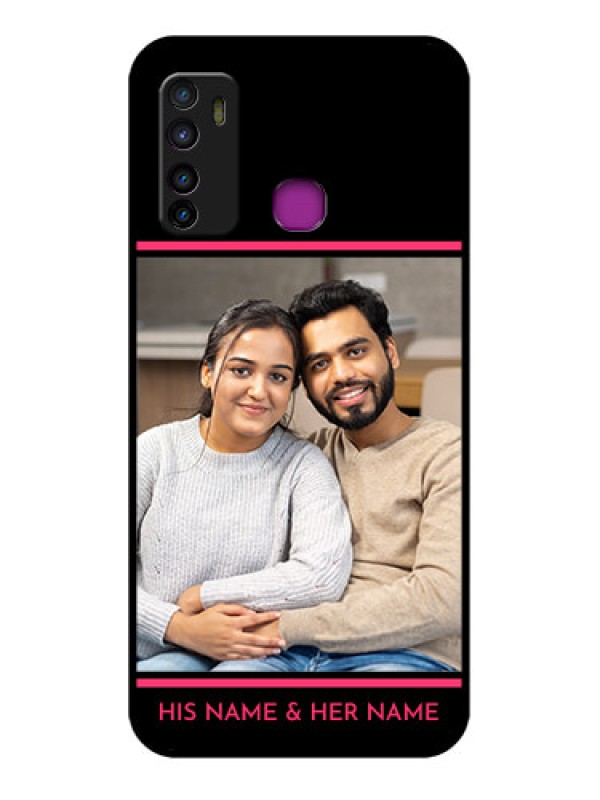 Custom Infinix Hot 9 Custom Glass Phone Case - With Add Text Design