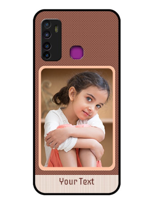 Custom Infinix Hot 9 Custom Glass Phone Case - Simple Pic Upload Design