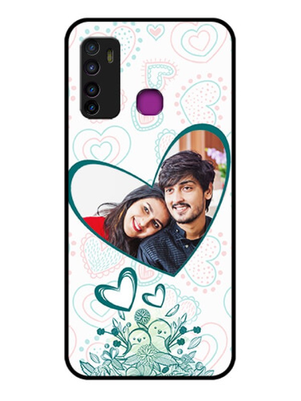 Custom Infinix Hot 9 Custom Glass Phone Case - Premium Couple Design