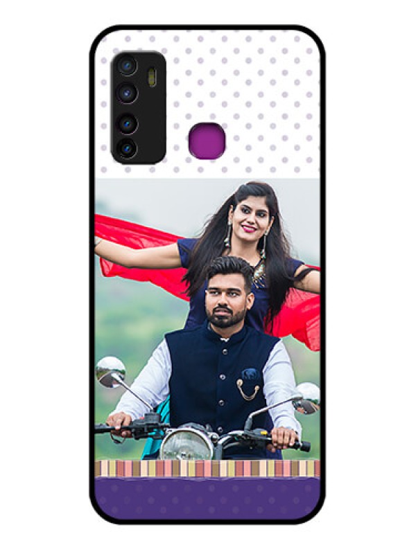 Custom Infinix Hot 9 Custom Glass Phone Case - Cute Family Design