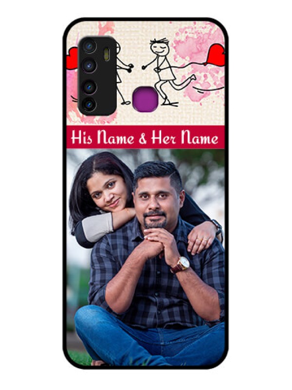 Custom Infinix Hot 9 Custom Glass Phone Case - You And Me Case Design