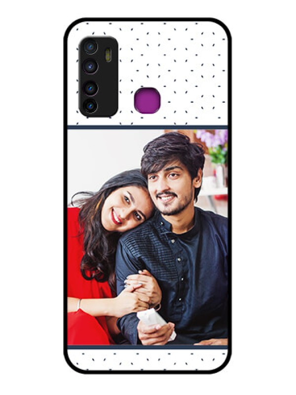 Custom Infinix Hot 9 Custom Glass Phone Case - Premium Dot Design