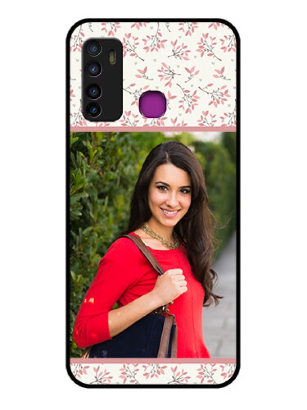 Custom Infinix Hot 9 Custom Glass Phone Case - Stunning Floral Design
