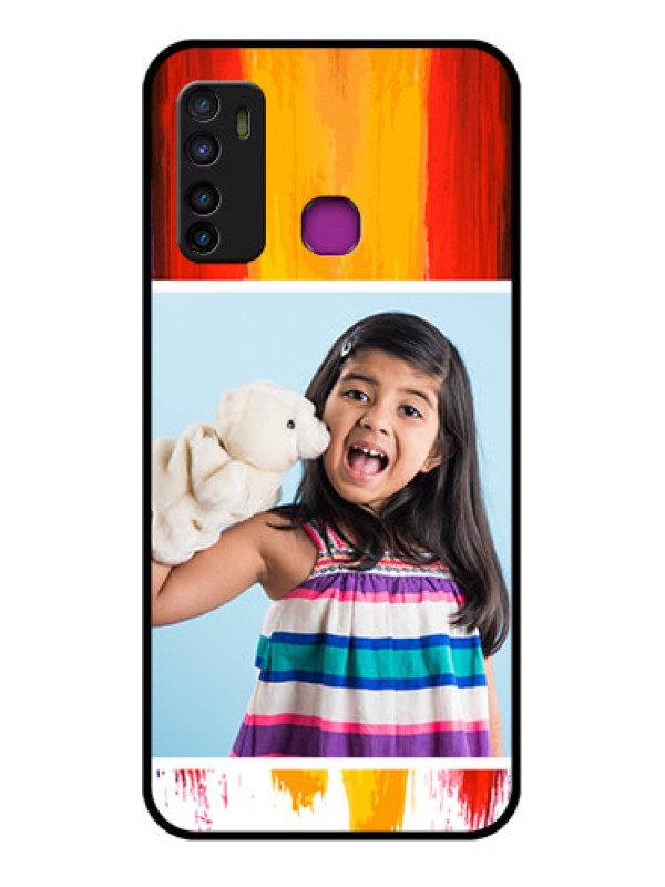 Custom Infinix Hot 9 Custom Glass Phone Case - Multi Color Design