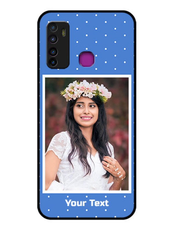 Custom Infinix Hot 9 Custom Glass Phone Case - Polka Dots Design