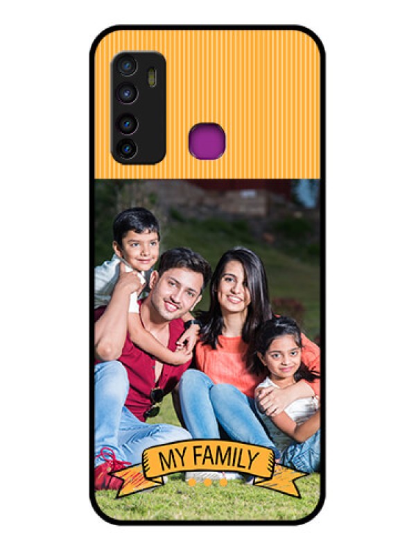 Custom Infinix Hot 9 Custom Glass Phone Case - My Family Design
